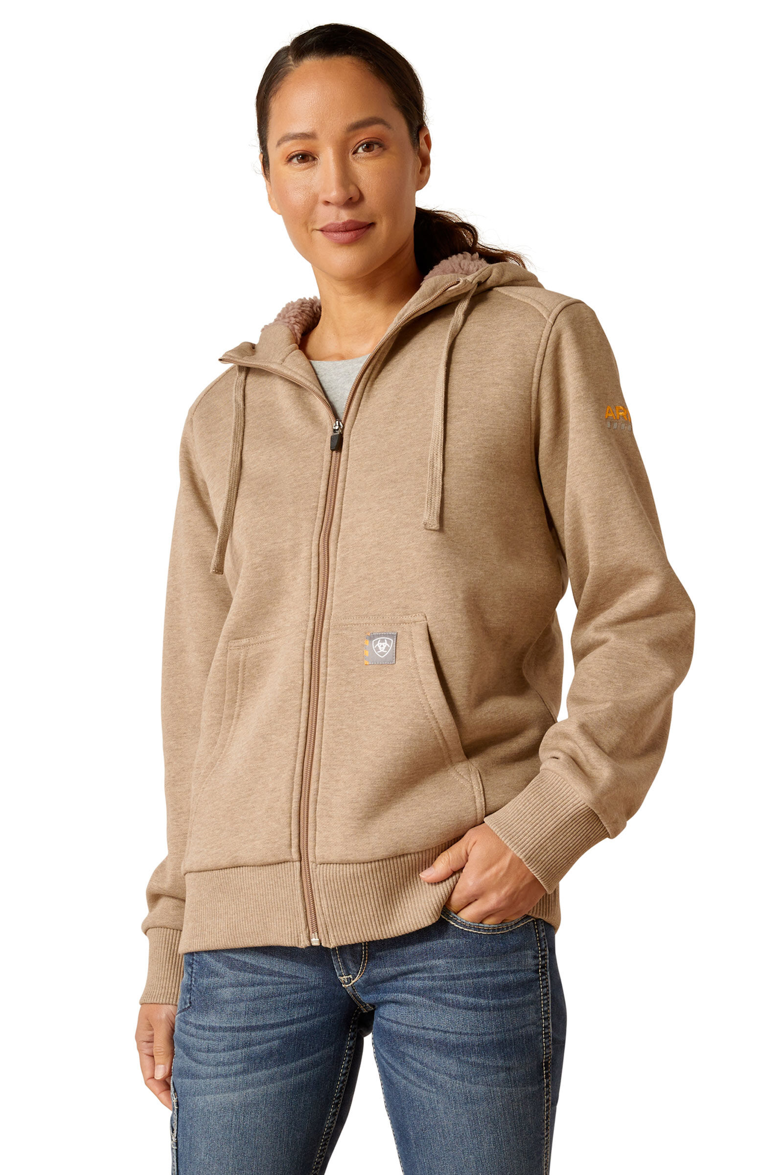 Sherpa full zip hoodie shop