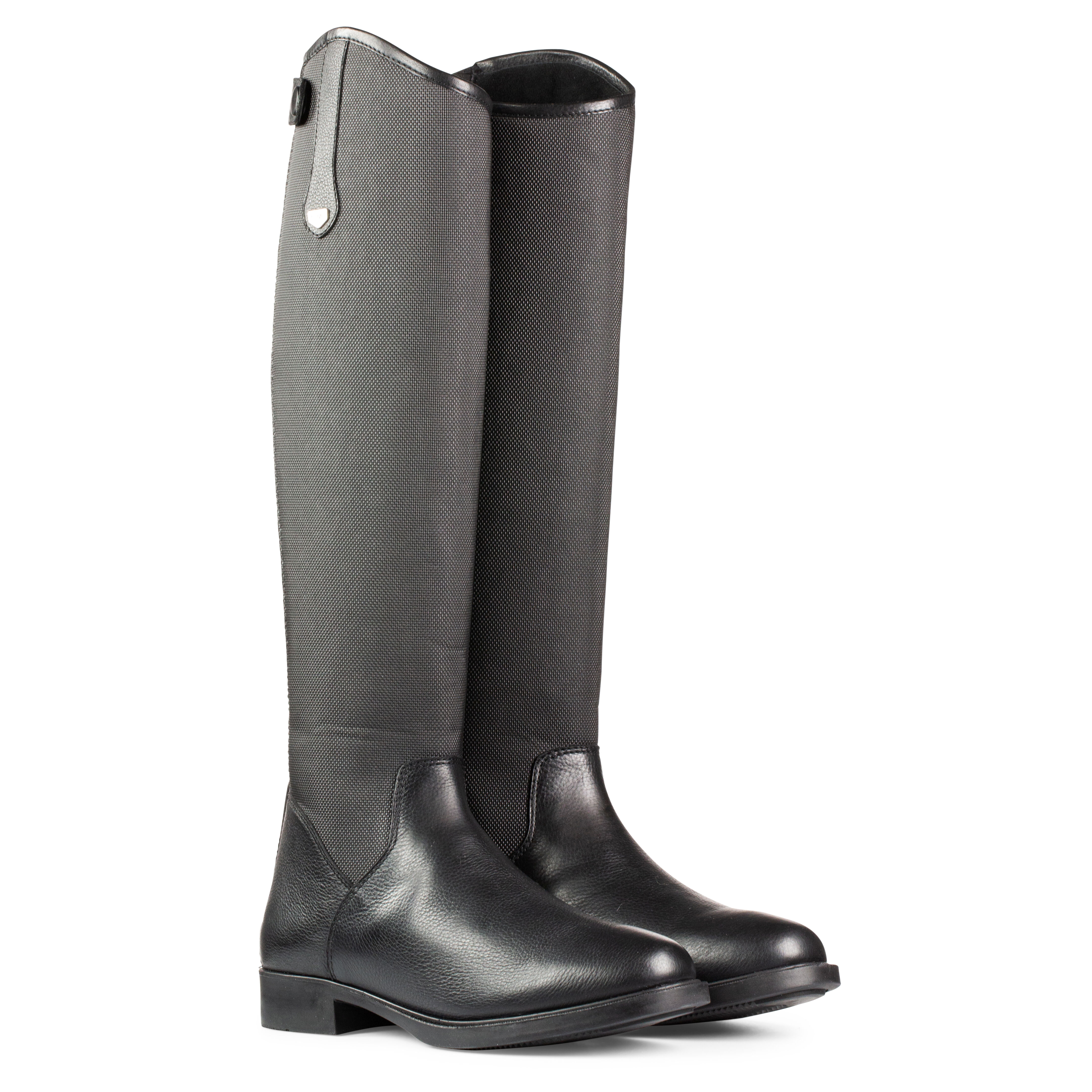 Tall grey discount riding boots