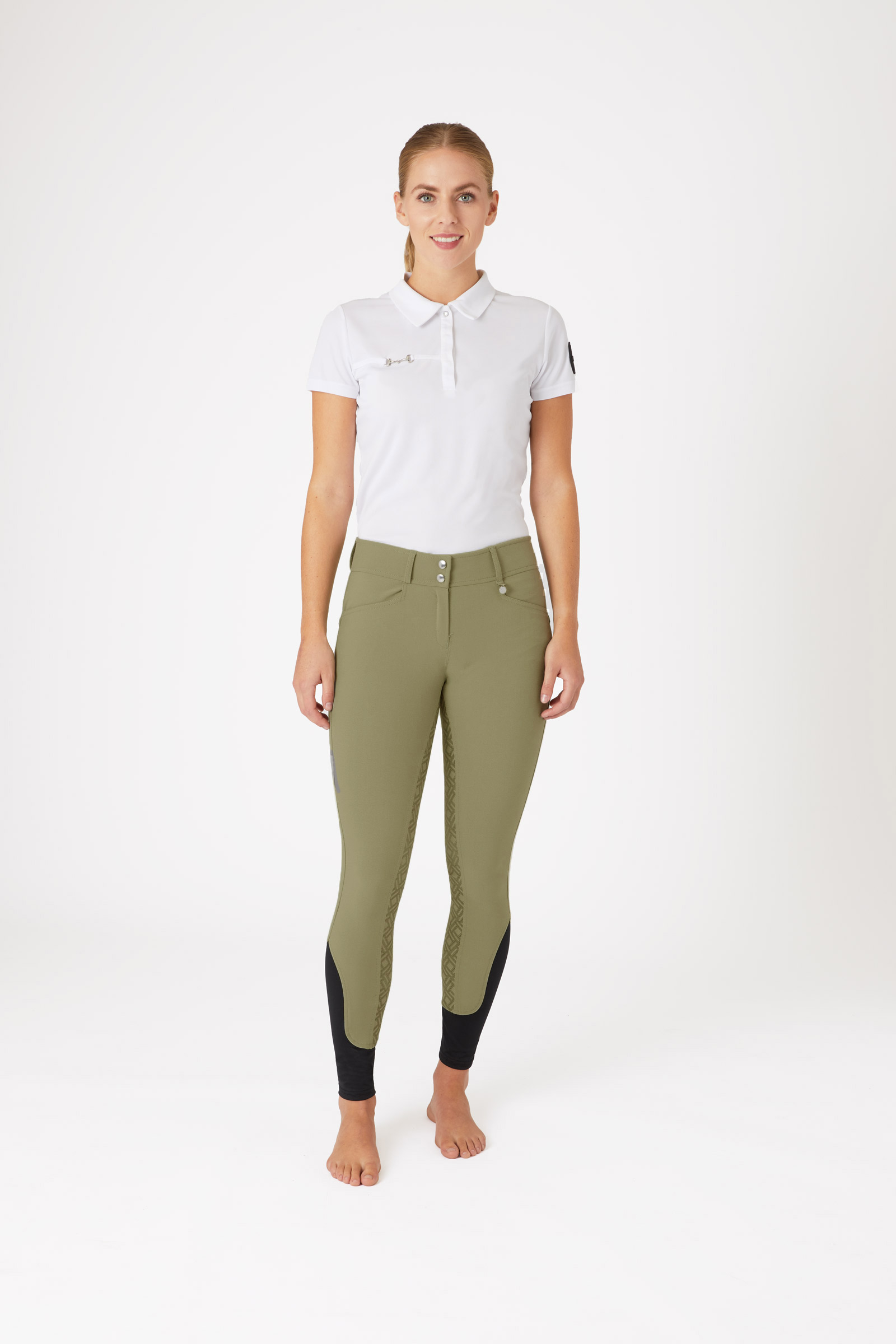 HORZE Desiree Womens Silicone Full Seat Breeches With Belt Loops