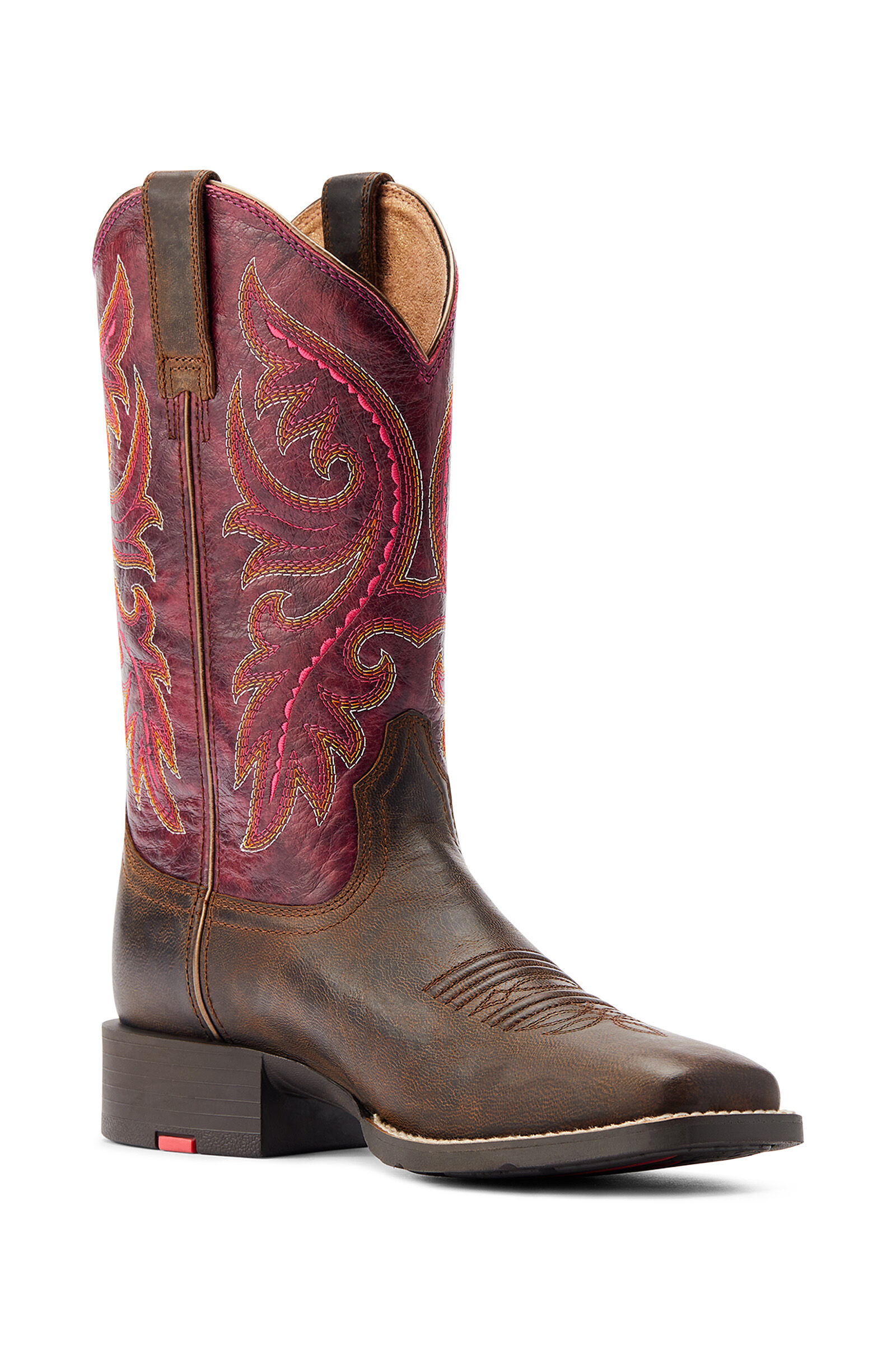 Ariat red bottom boots sales
