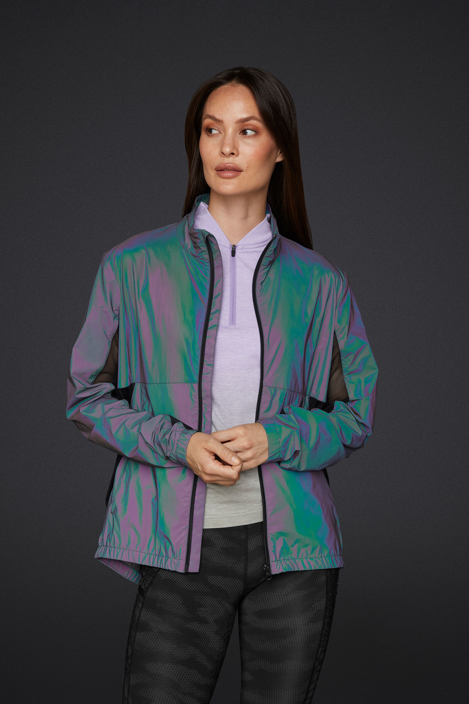 Women's reflective windbreaker on sale