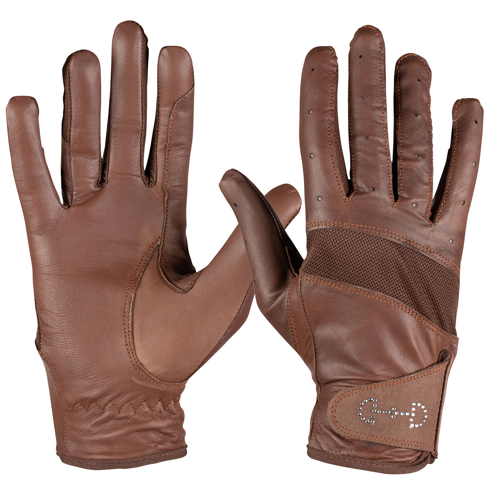 Horze Women s Leather Mesh Riding Gloves horze
