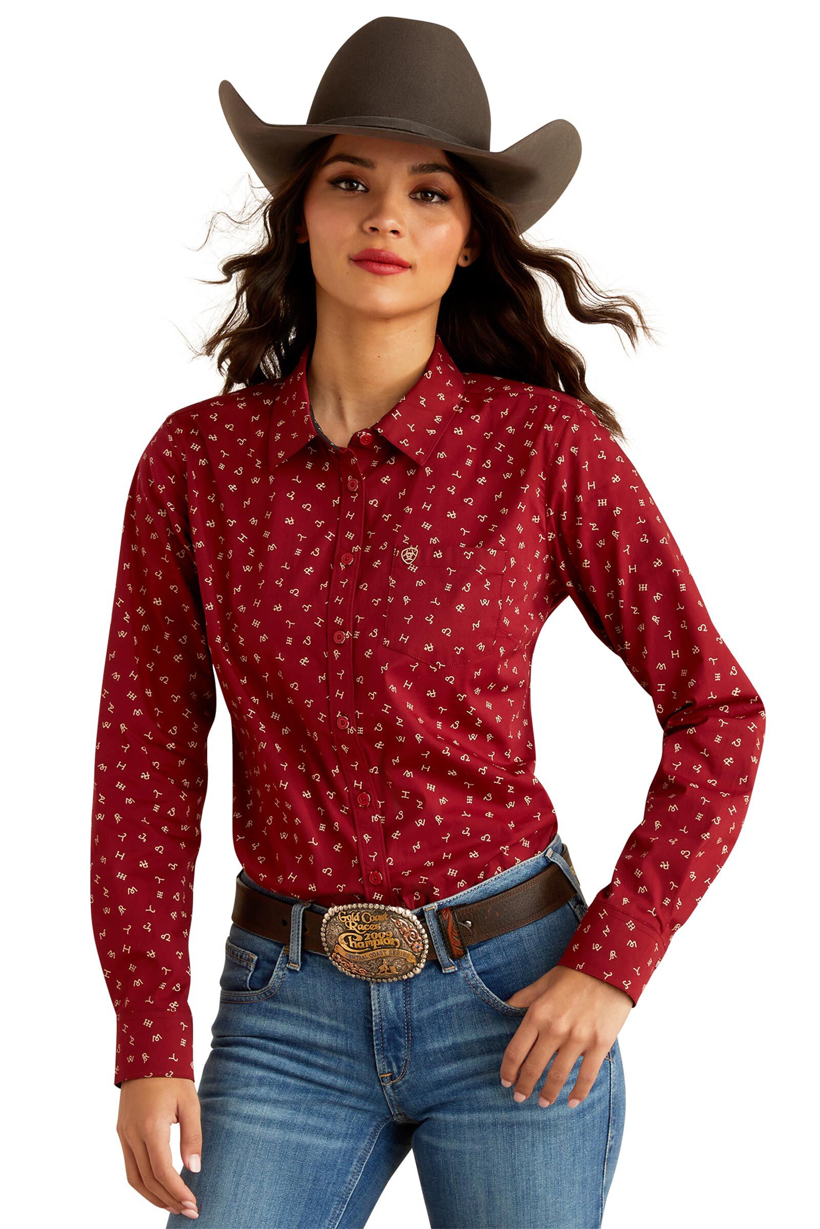 Women's ariat button up shirts discount