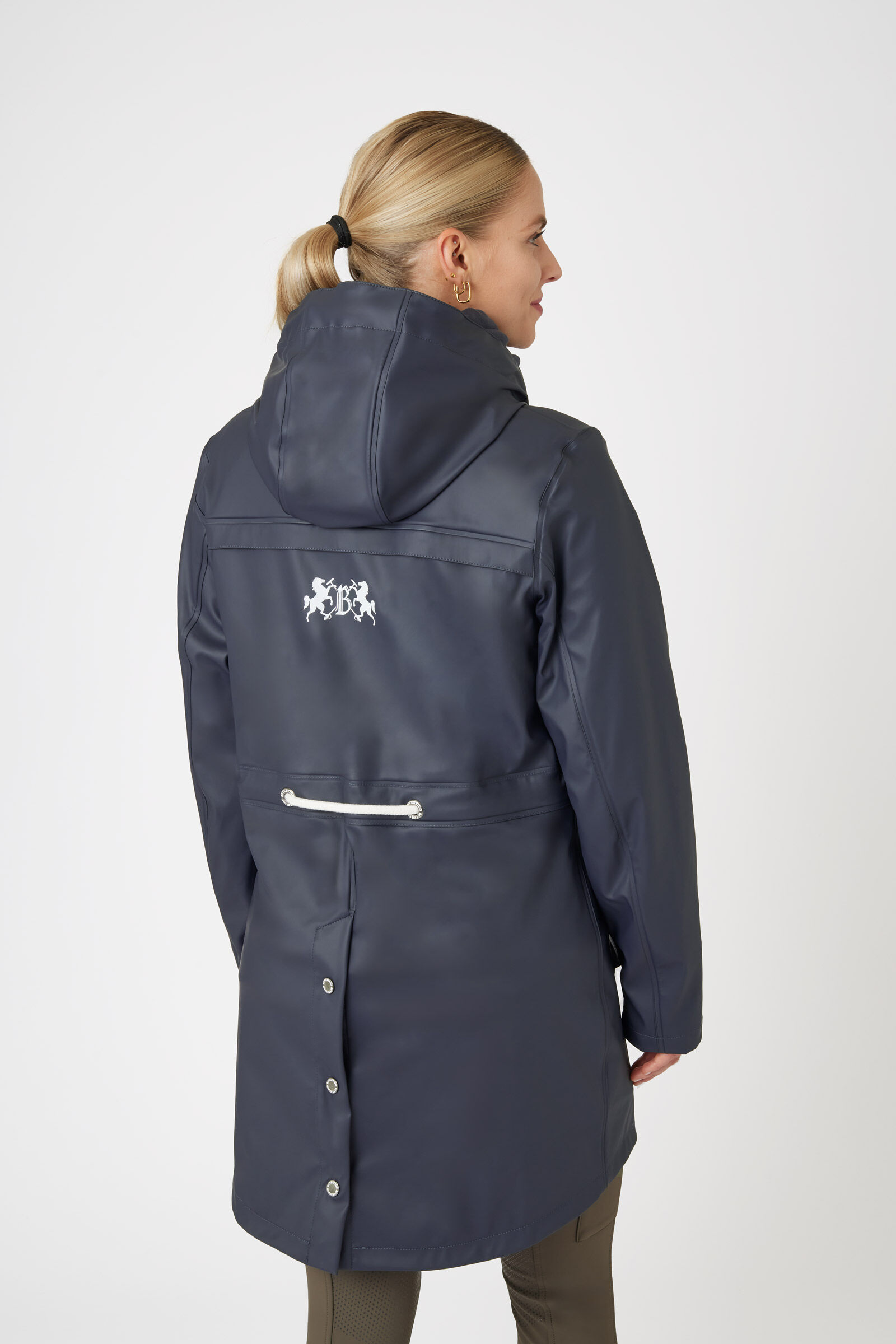 Women's polyurethane raincoat top