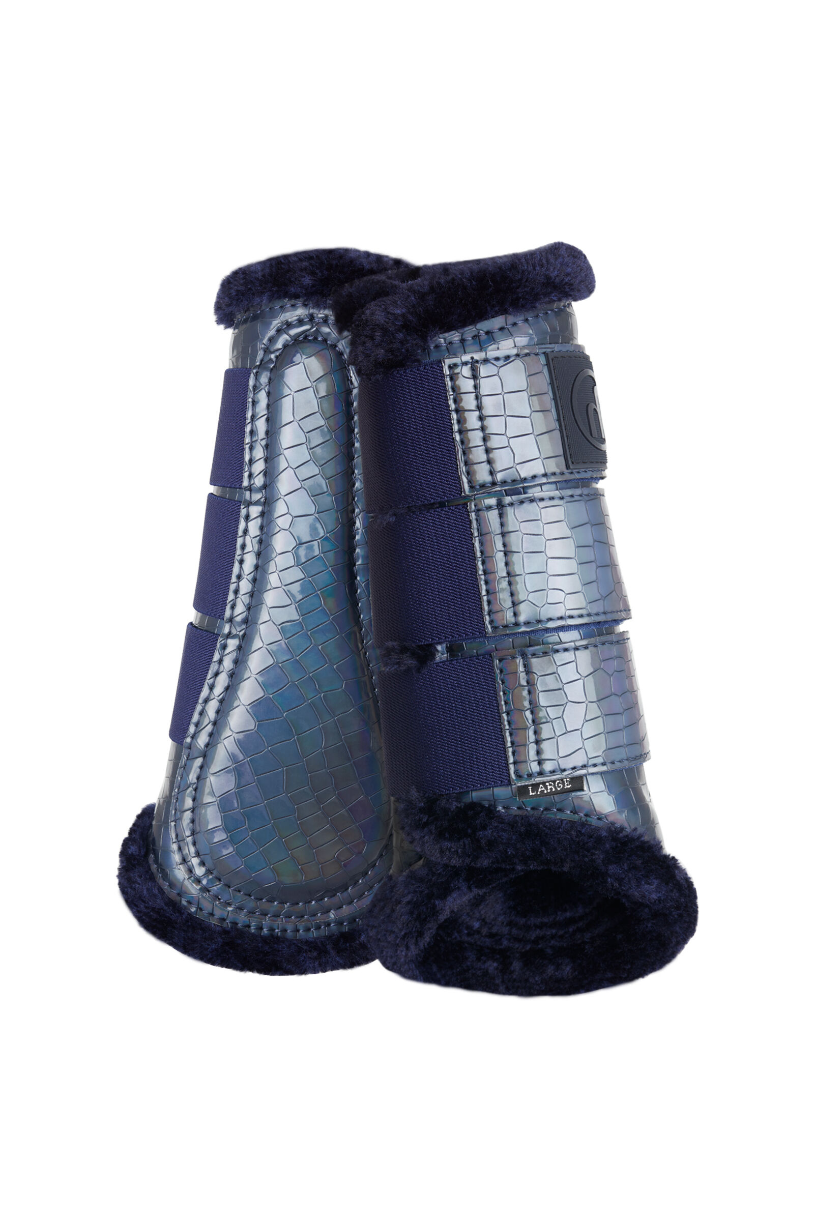 Blue splint boots top