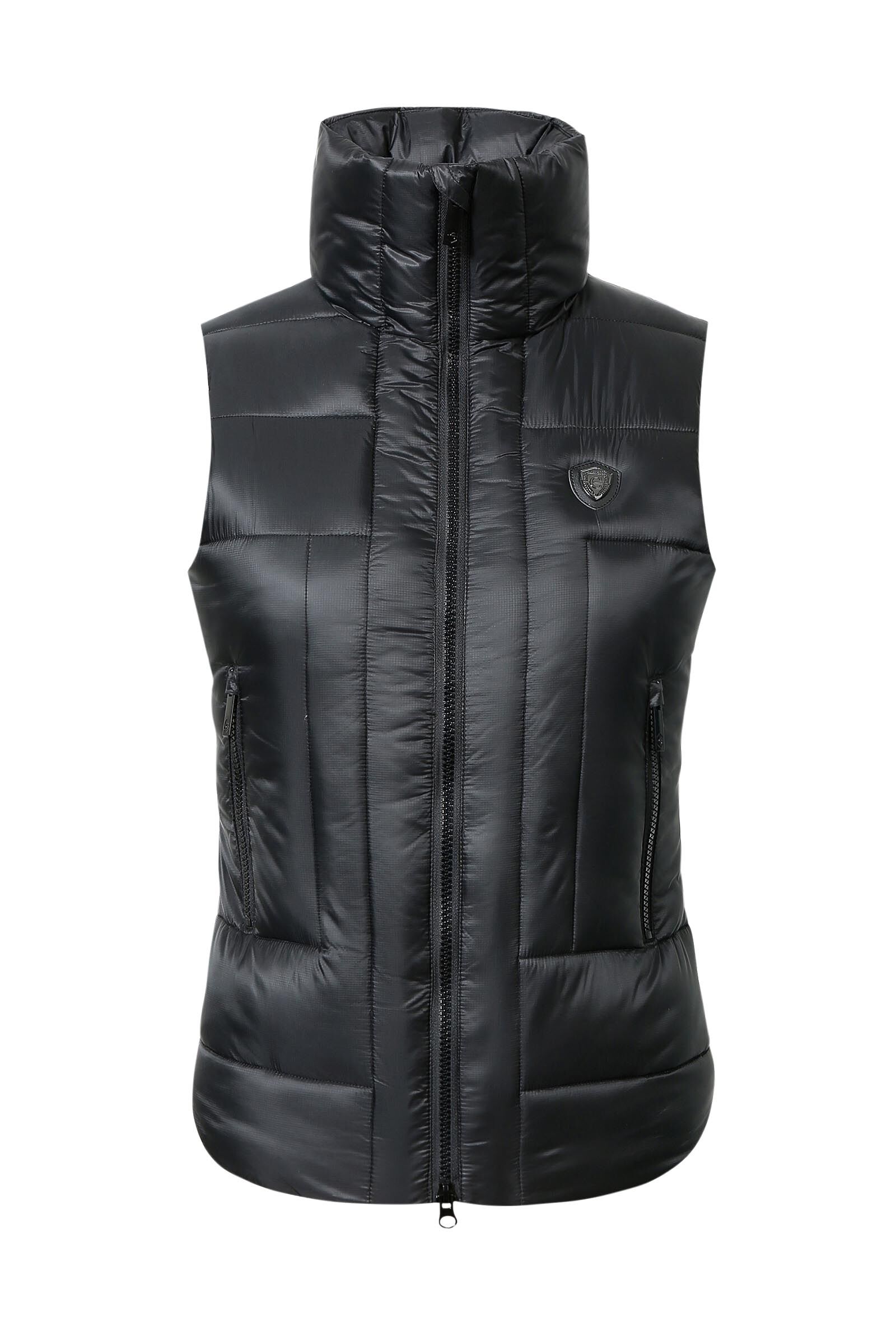 Womens black quilted vest outlet
