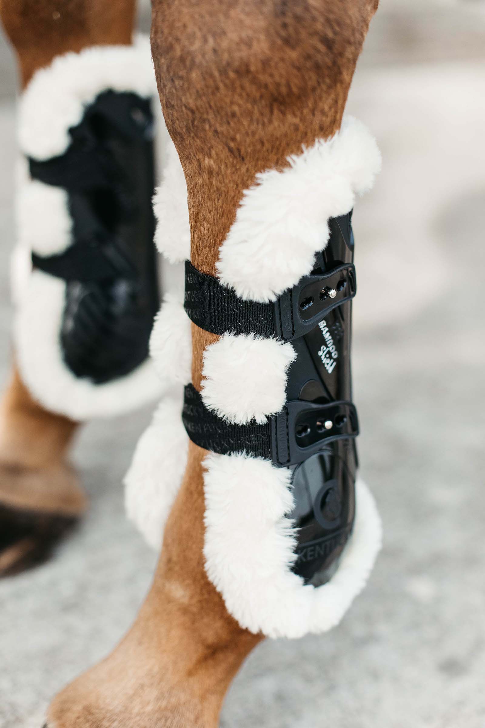 Vegan sheepskin boots top