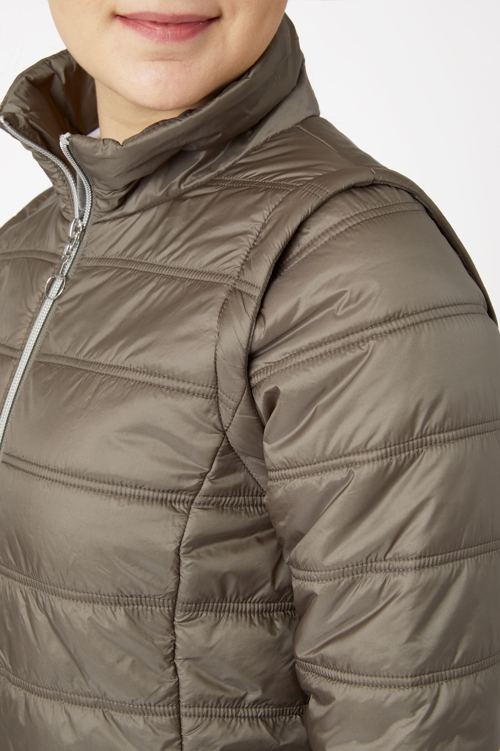 Women's down jacket shop with removable sleeves