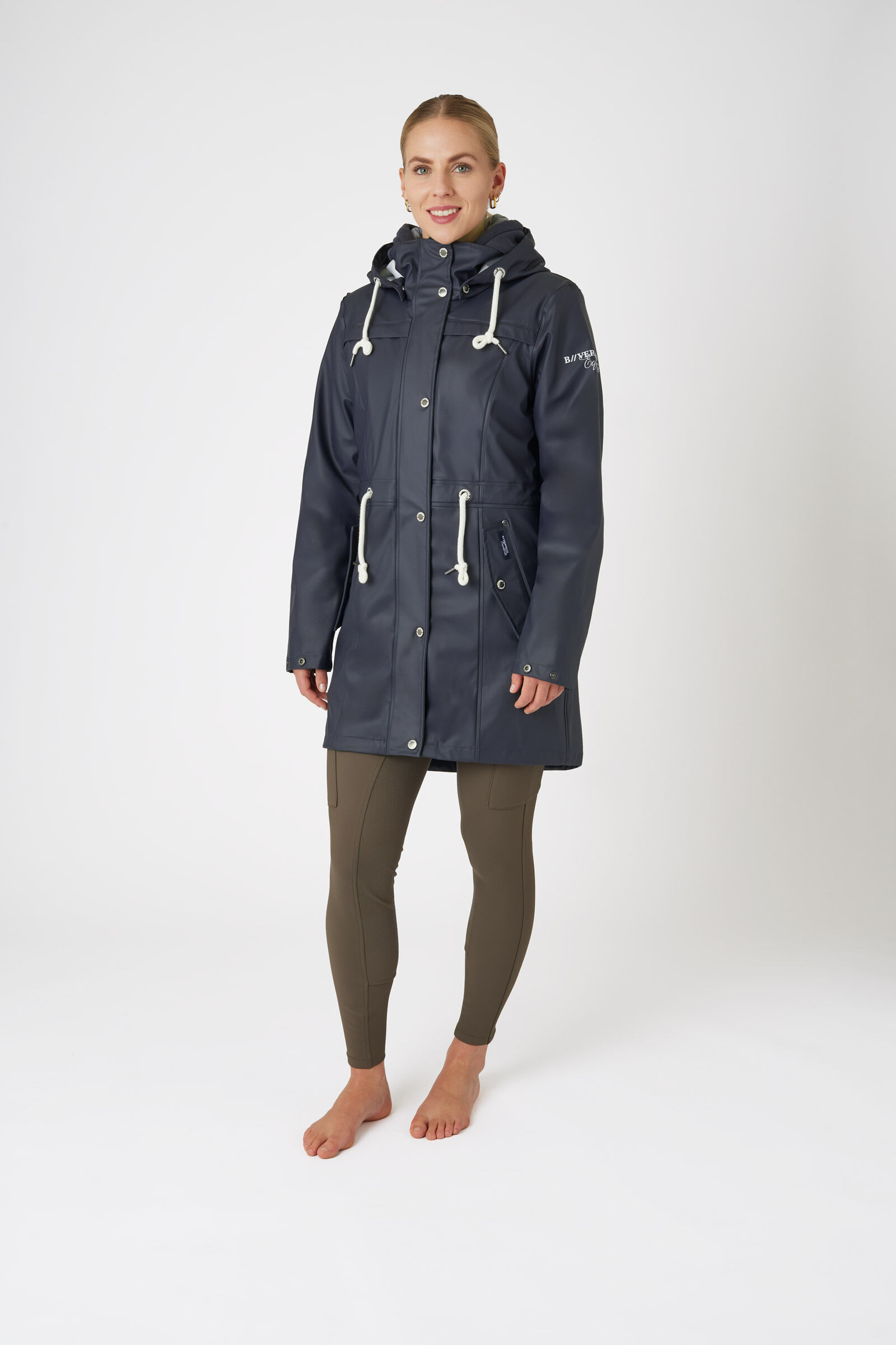 Women's polyurethane raincoat top