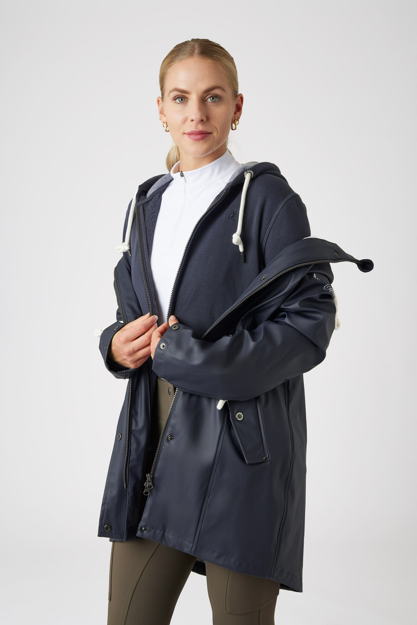 Womens pu raincoat discount