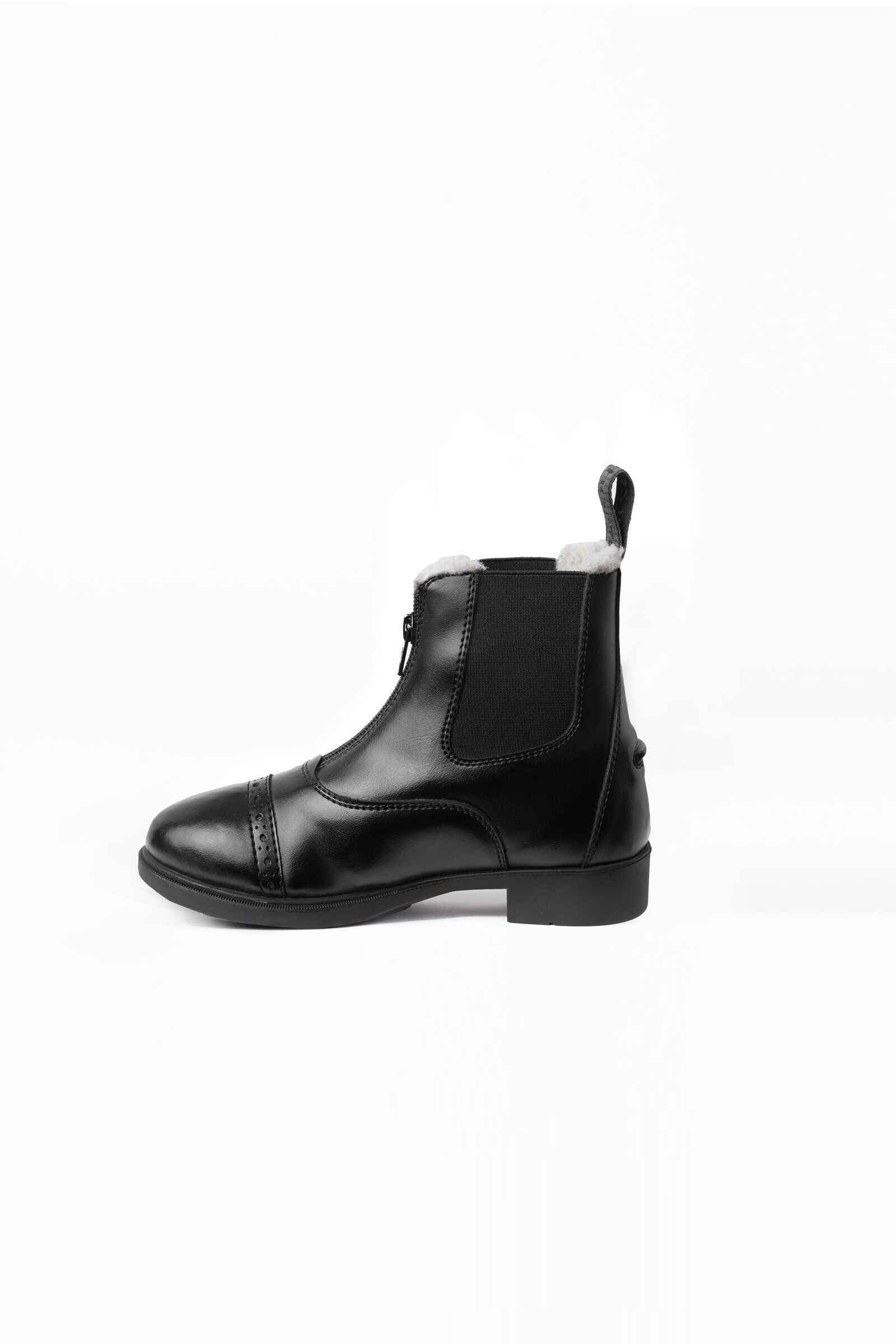 Horze Wexford Kids Front Zip Jodhpur Winter Boots with Faux Fur