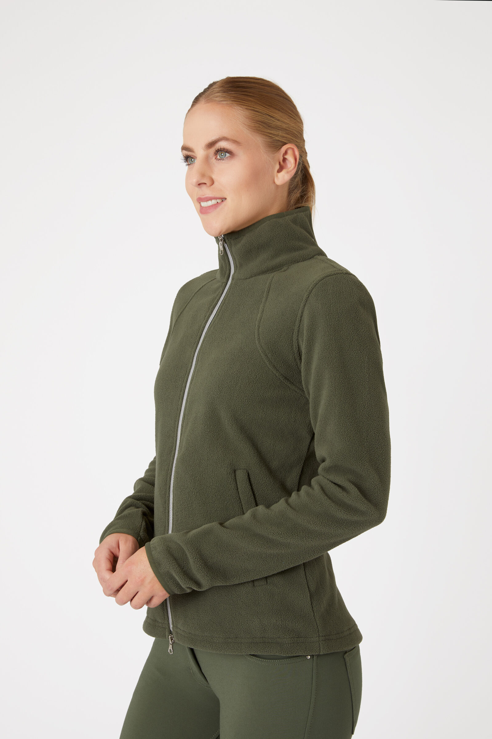 High neck zip jacket store