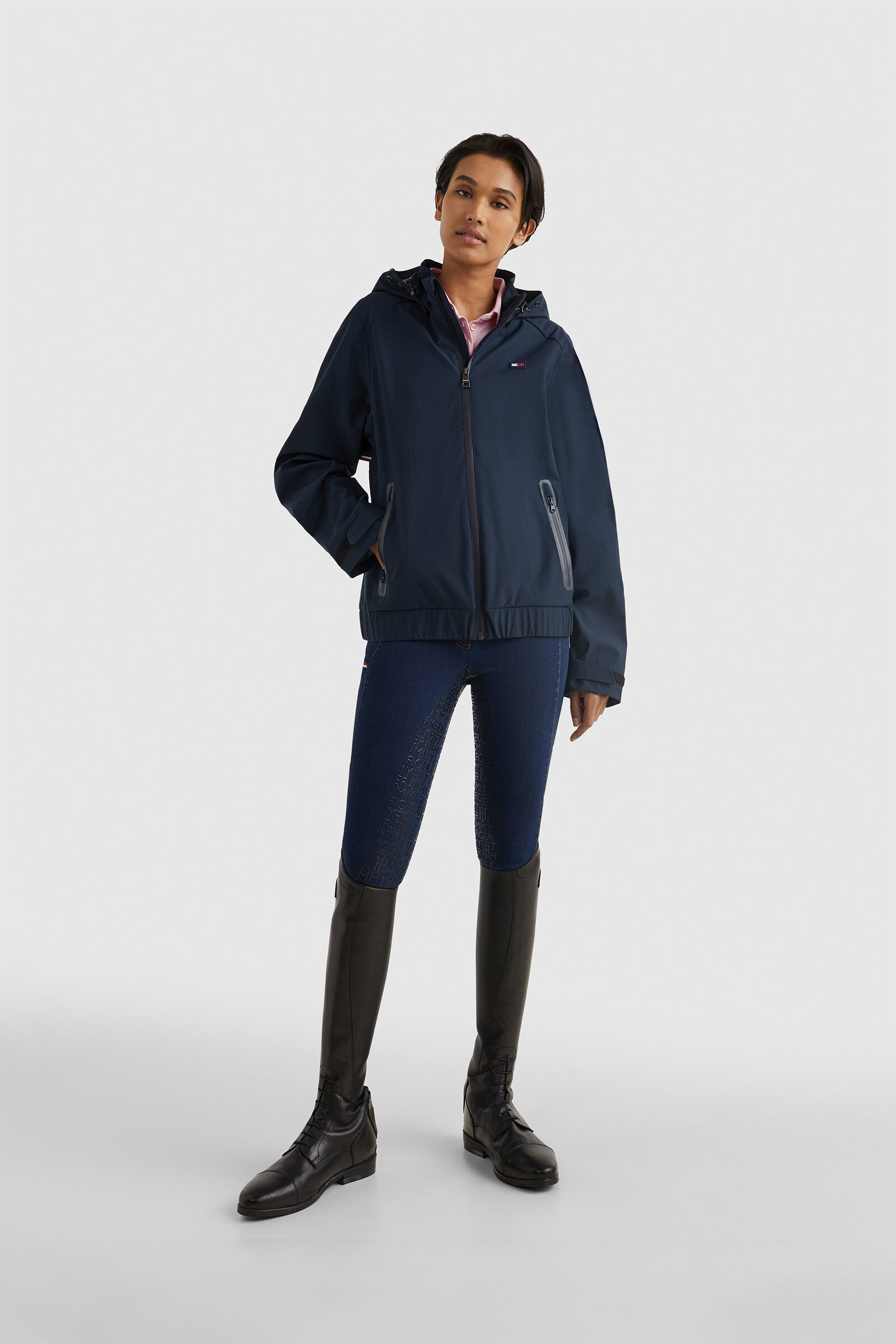 Tommy Hilfiger Equestrian Women s Waterproof Bomber Rain Jacket