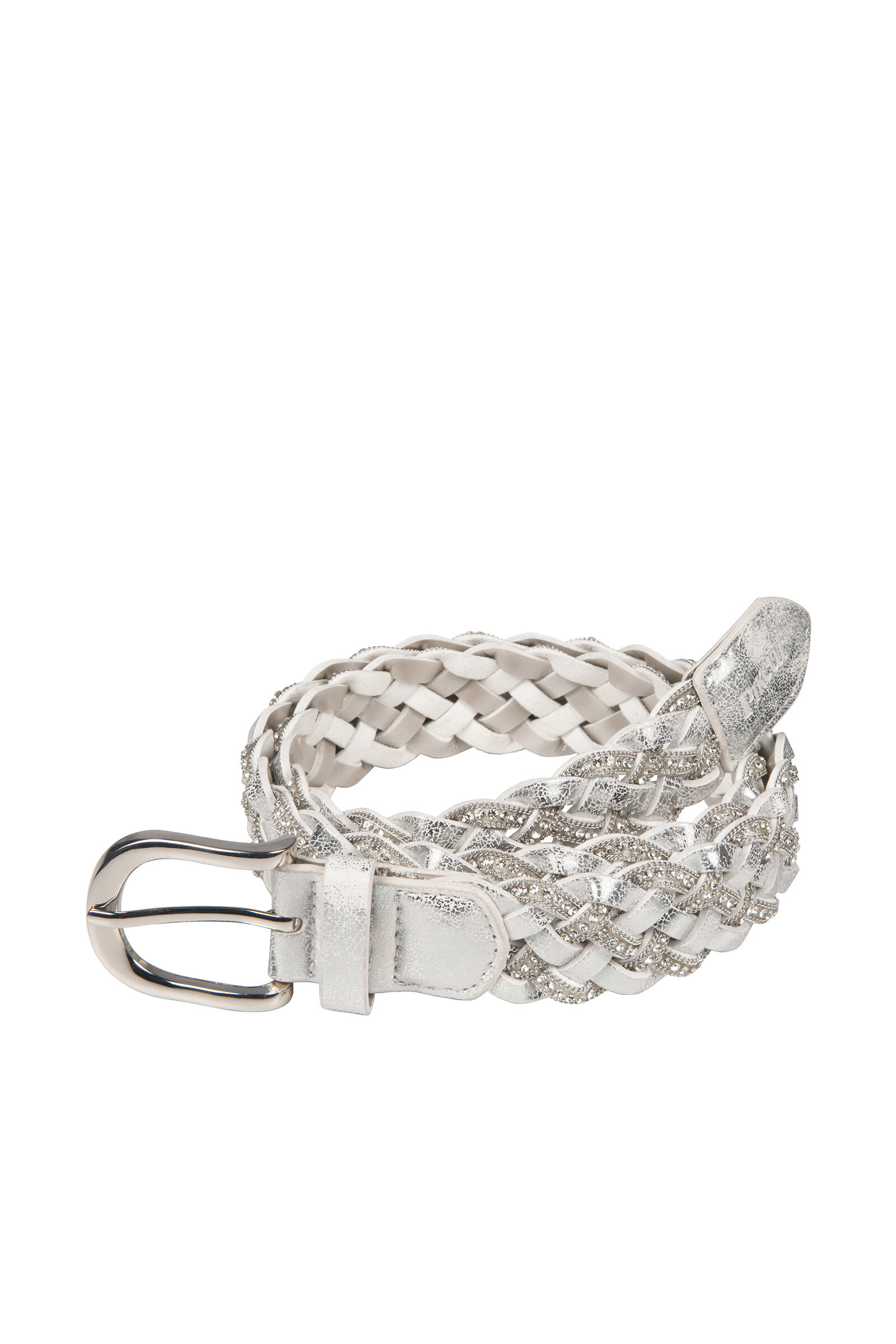 Silver braided belt store