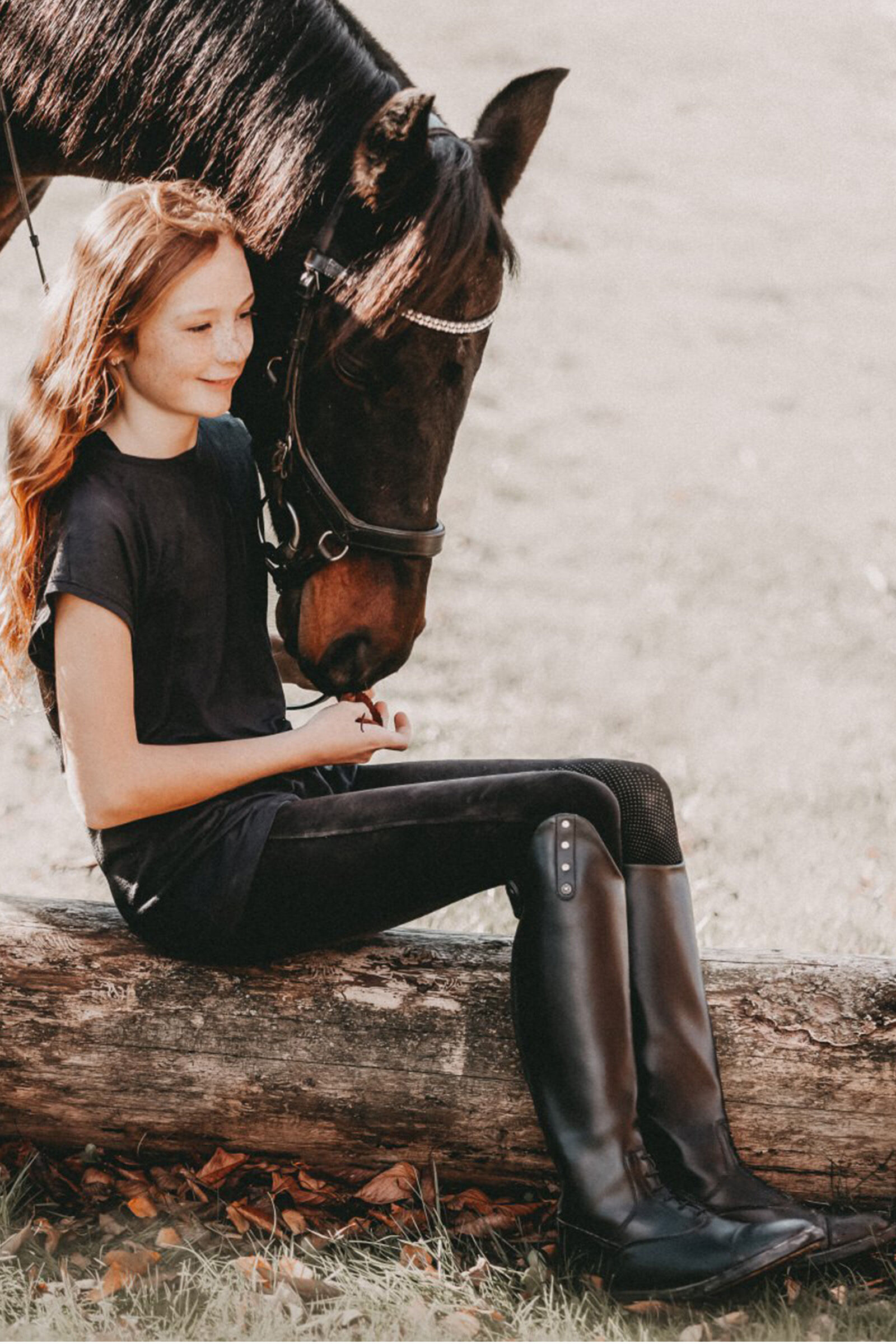 Black knee high boots for kids cheap