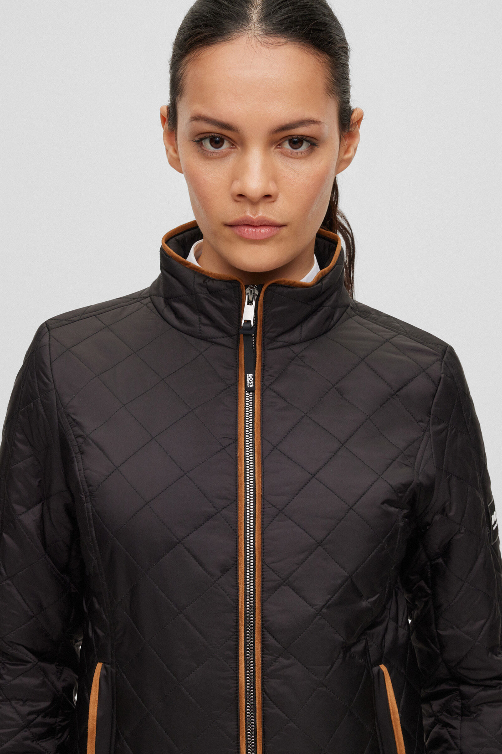 Hugo boss womens hotsell leather jacket uk